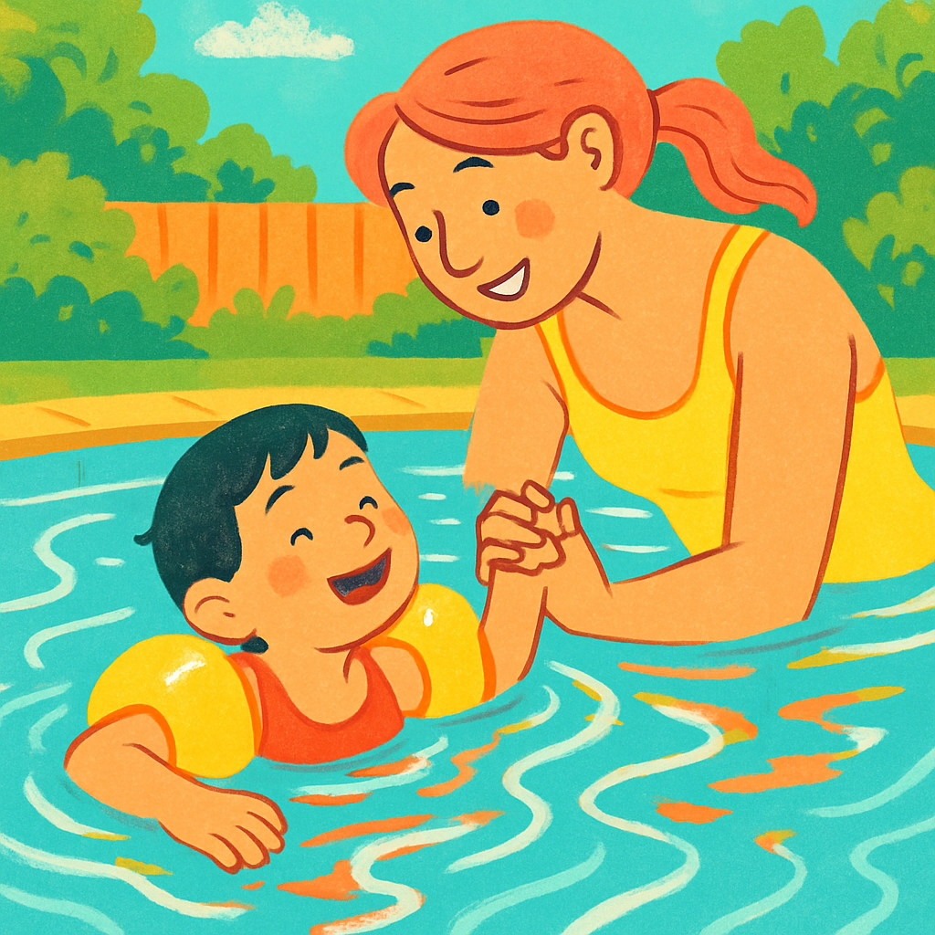 Poolside Splash Lessons Painting by numbers kit