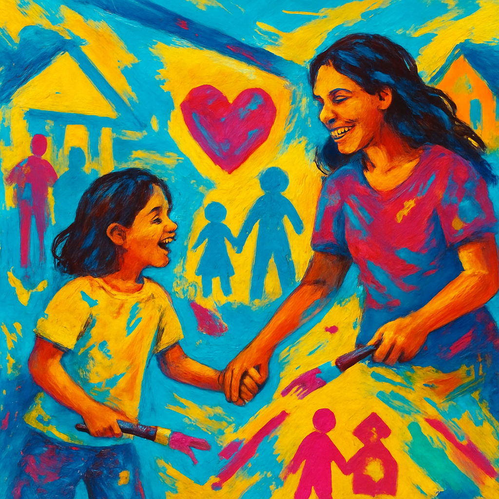 Painting Mural Together paint by color