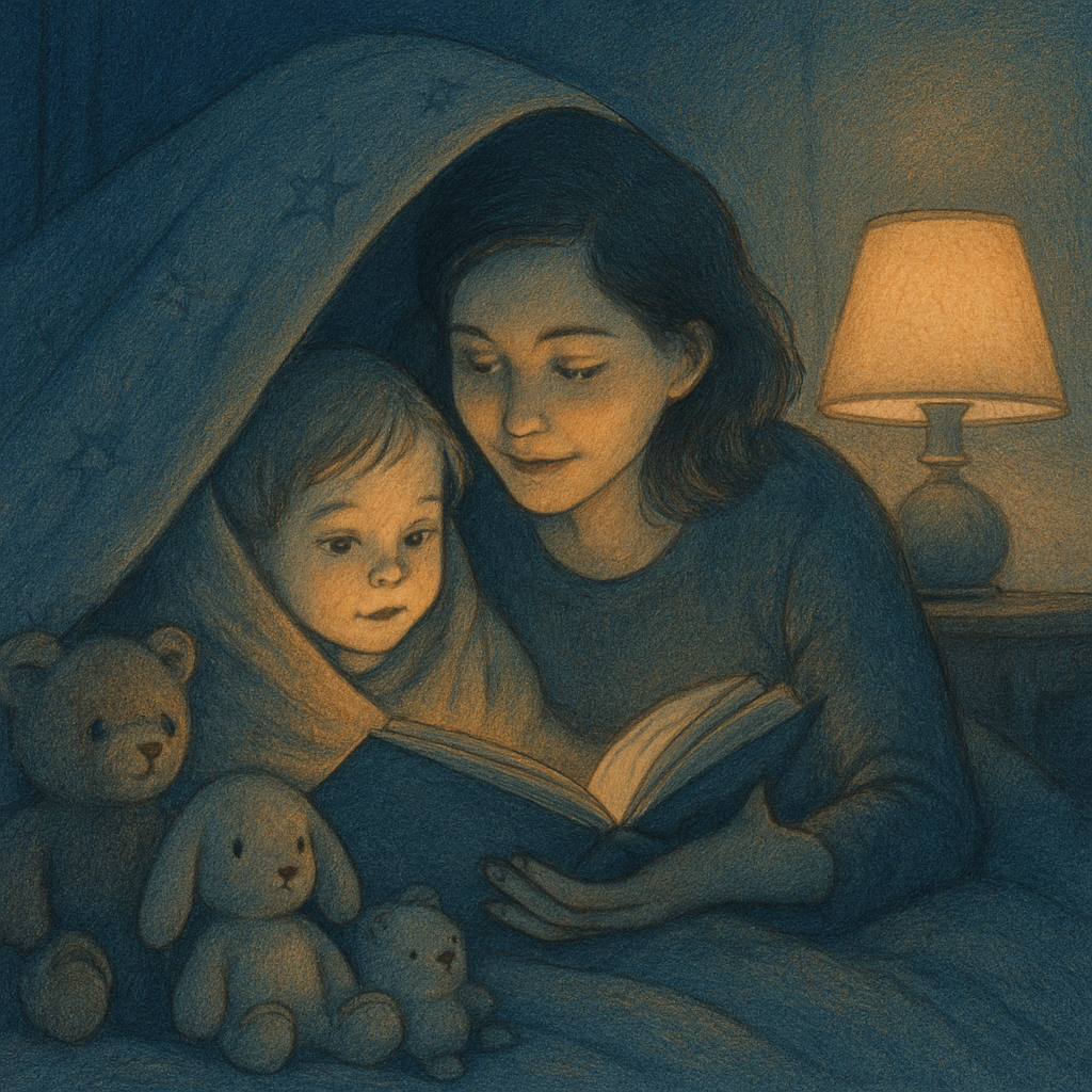 Bedtime Story Under Lamp DIY paint by numbers