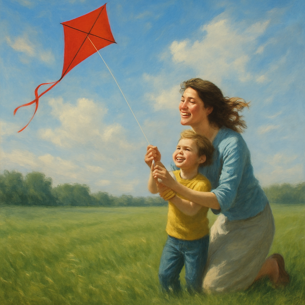 Open Field Kite Teaching paint by numbers