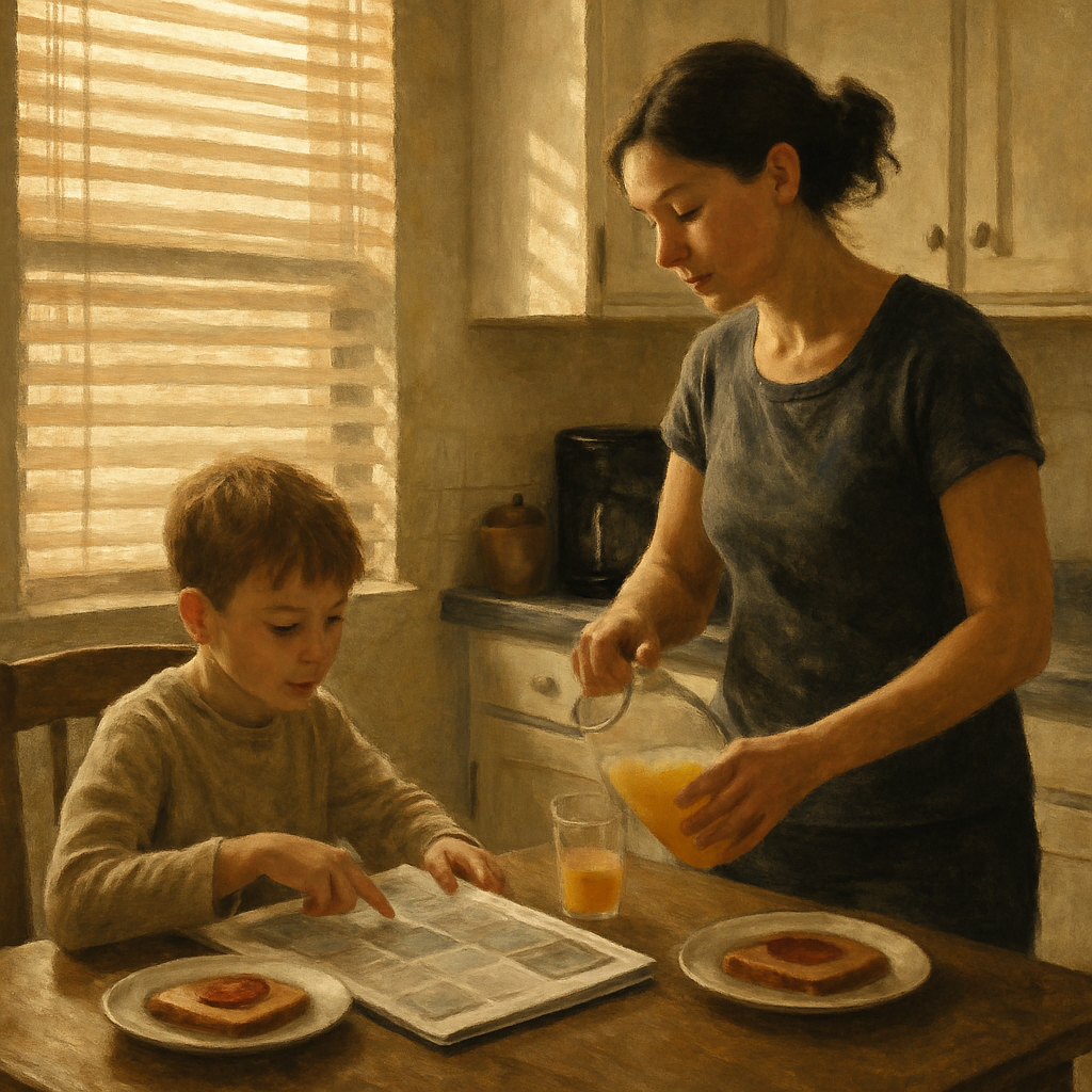 Morning Newspaper And Toast paint by numbers