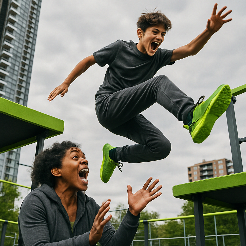 Parkour Playground Confidence Painting by numbers kit