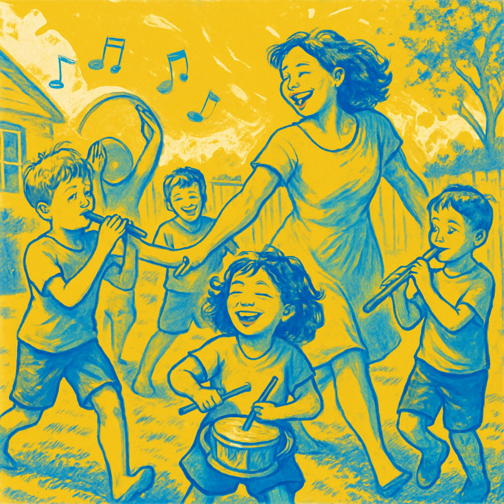 Backyard Mini Orchestra paint by numbers