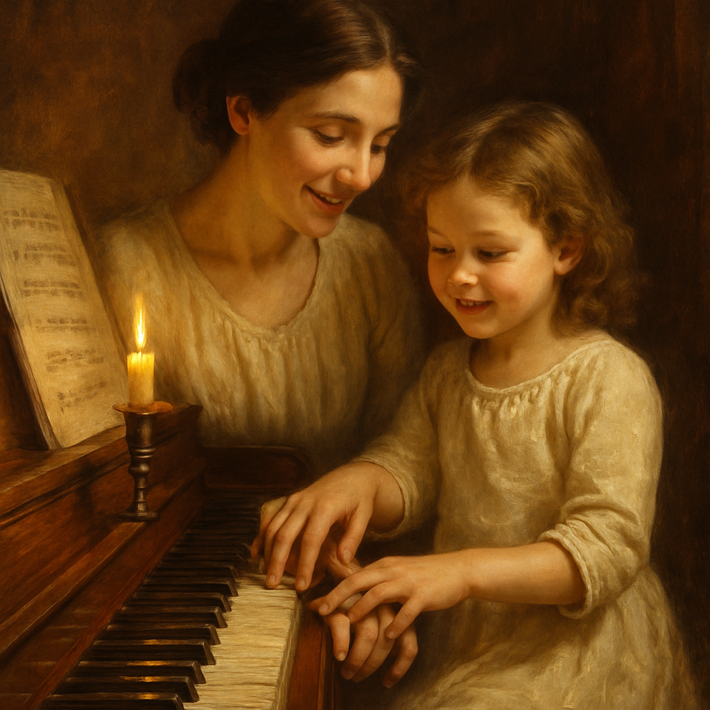 Piano Lessons By Candlelight Number painting