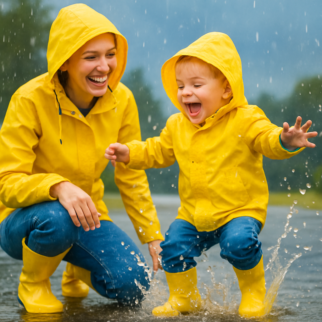 Raincoat Splash Puddle Paint by numbers art