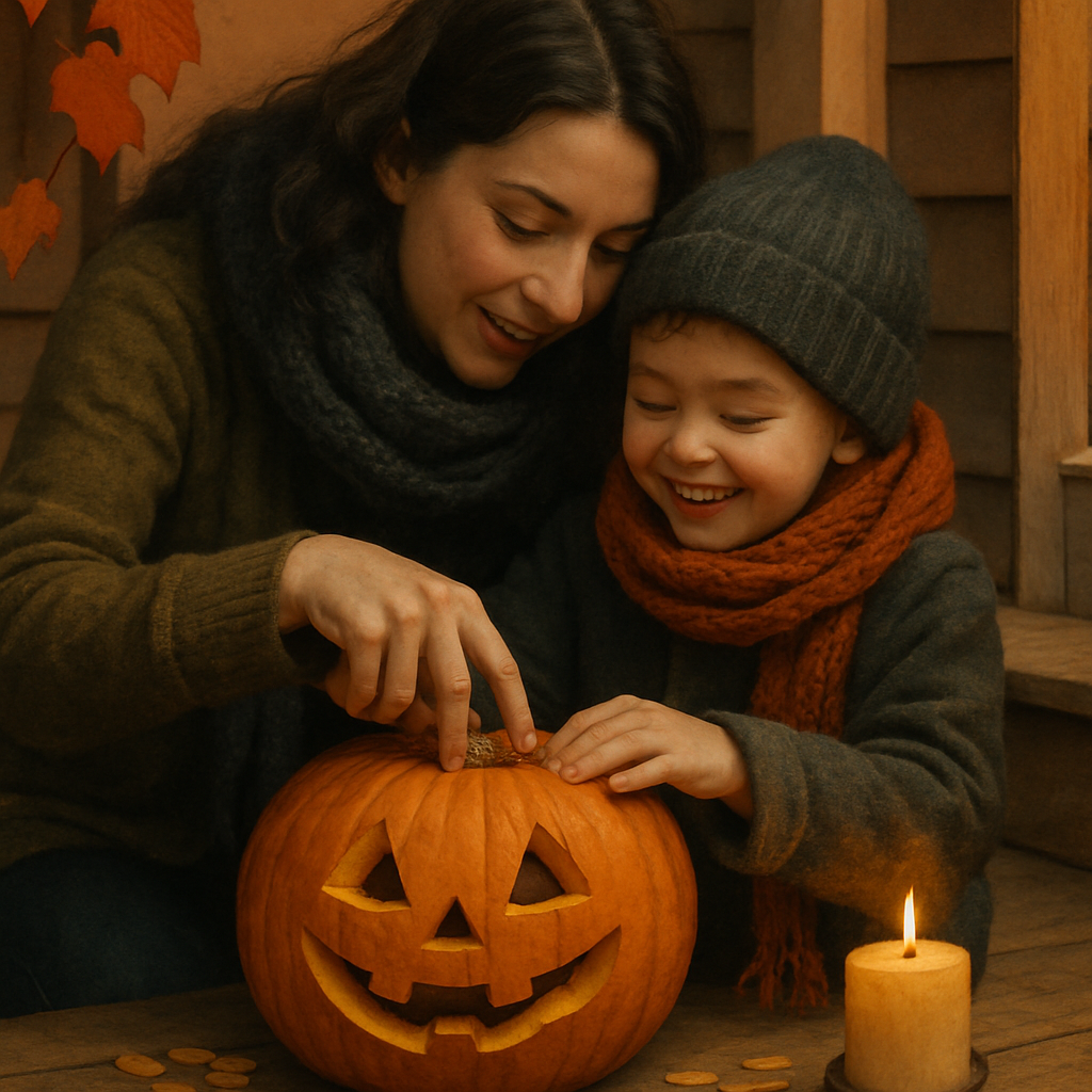 Carving Pumpkins Together paint by color