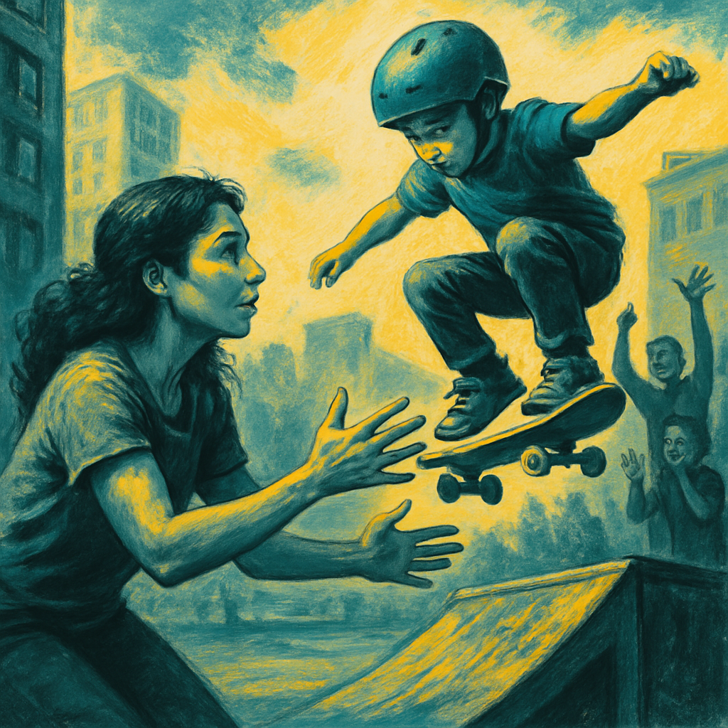 Skate Park Cheer Spotting Painting by numbers kit