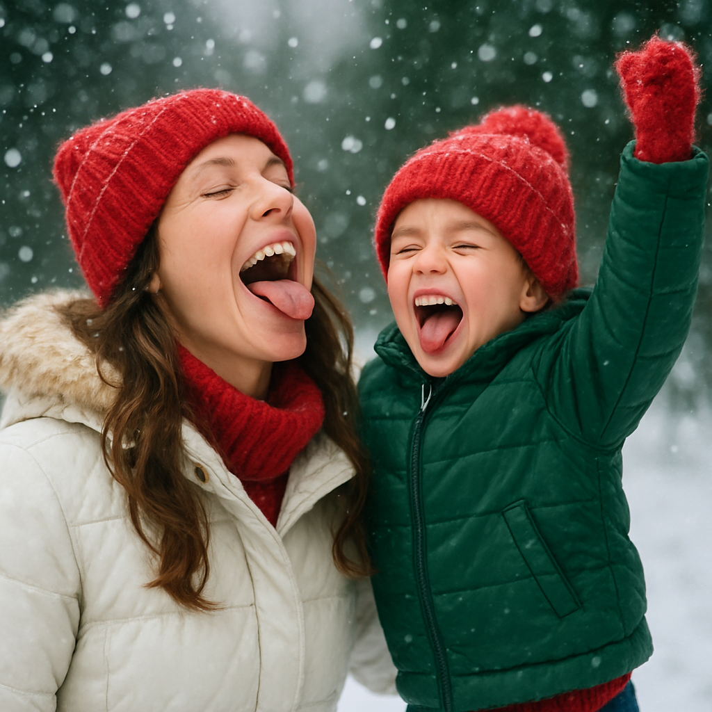 Snowflake Catching Laughter paint by number