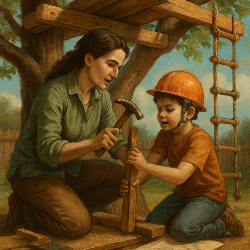 Carved Treehouse Construction Paint by numbers kits