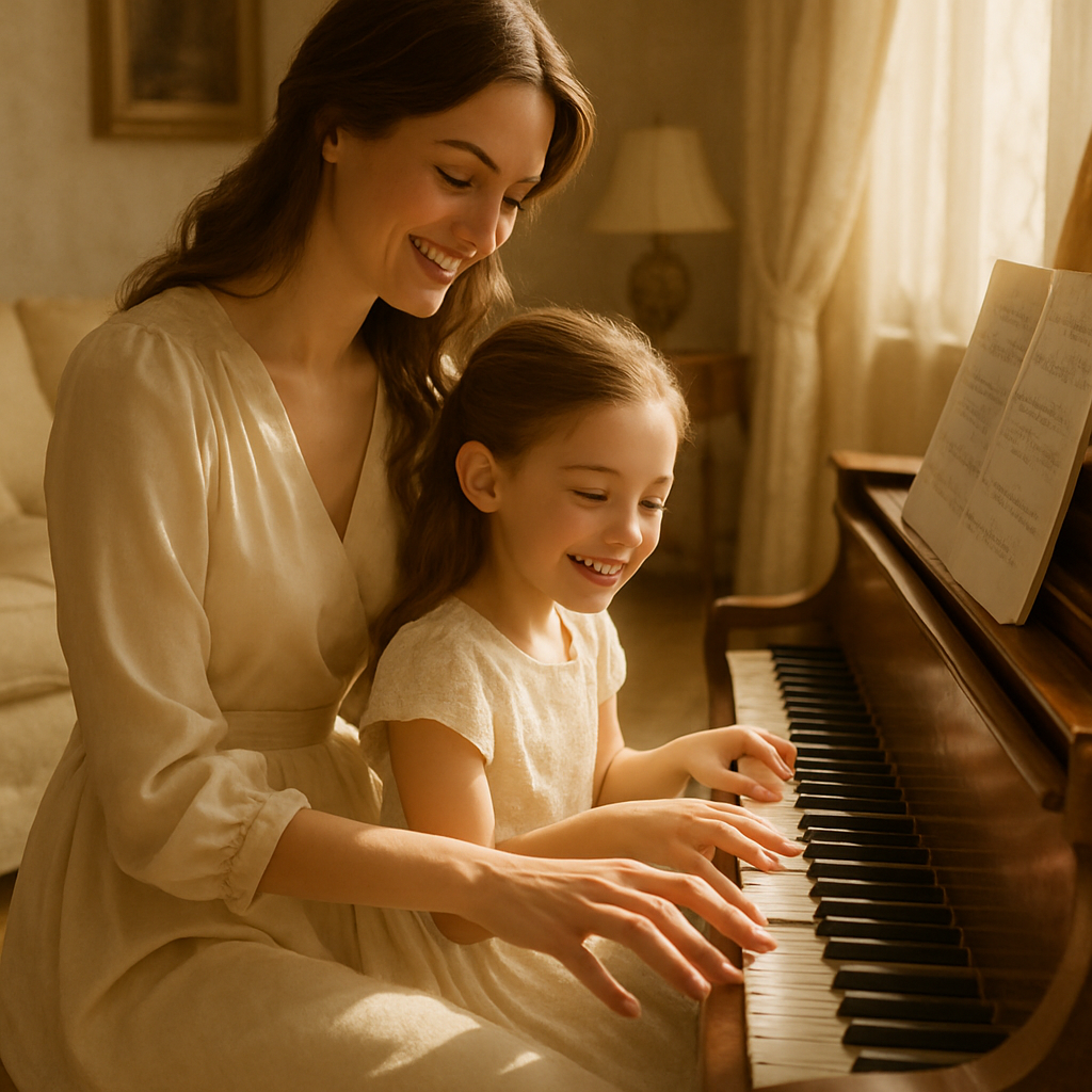 Sunlit Piano Duet Paint by numbers kits