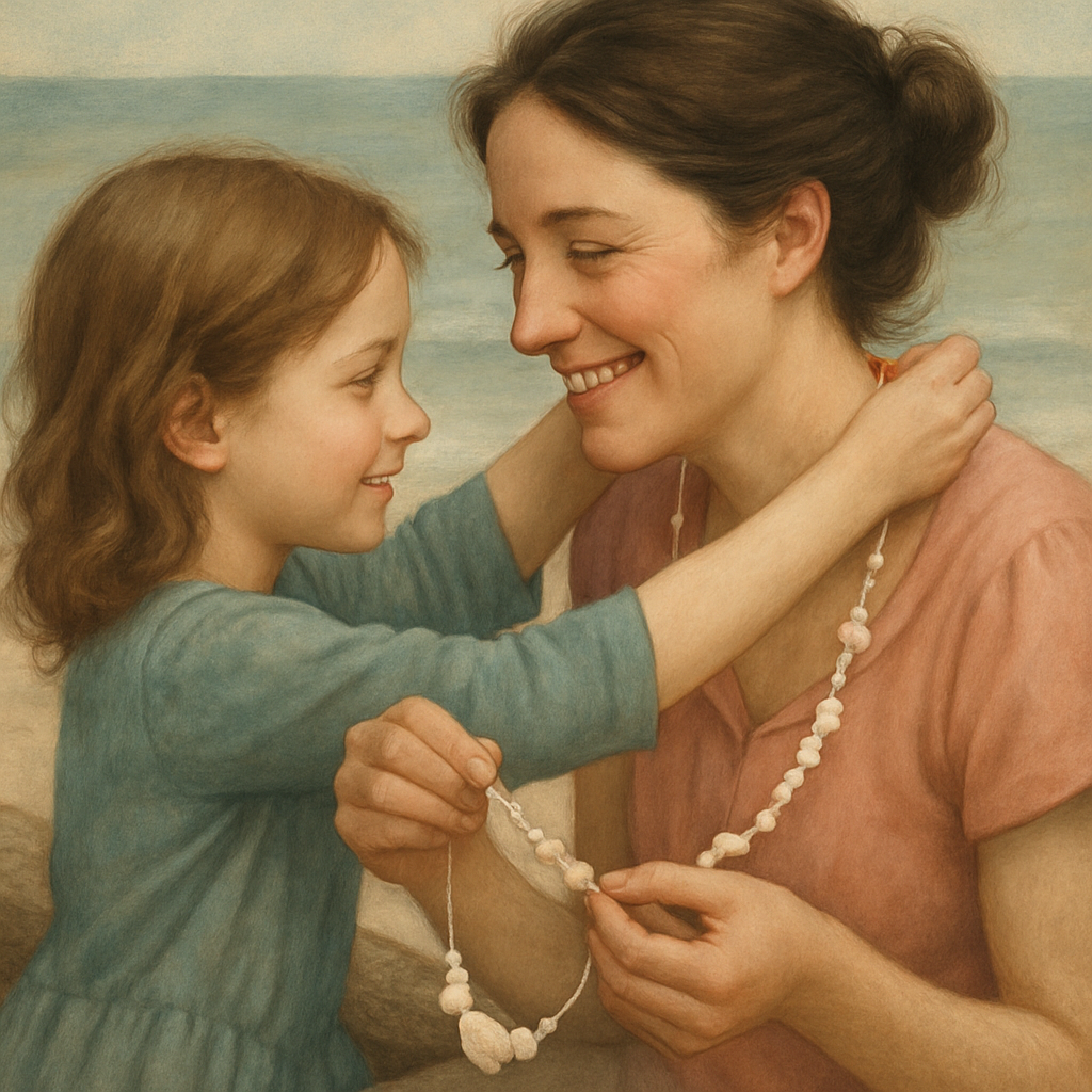 Seaside Shell Necklace Gift Painting by numbers kit