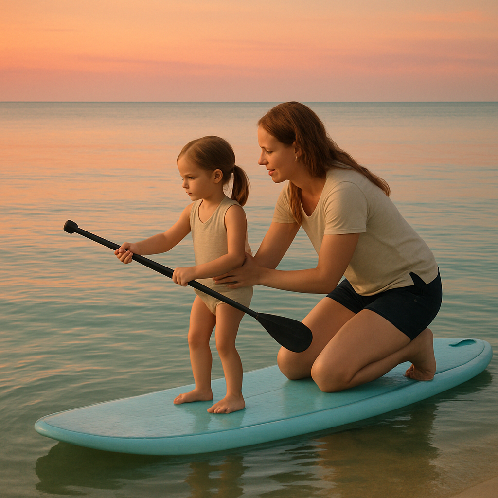 Sunset Paddleboard Lesson Paint by numbers kits