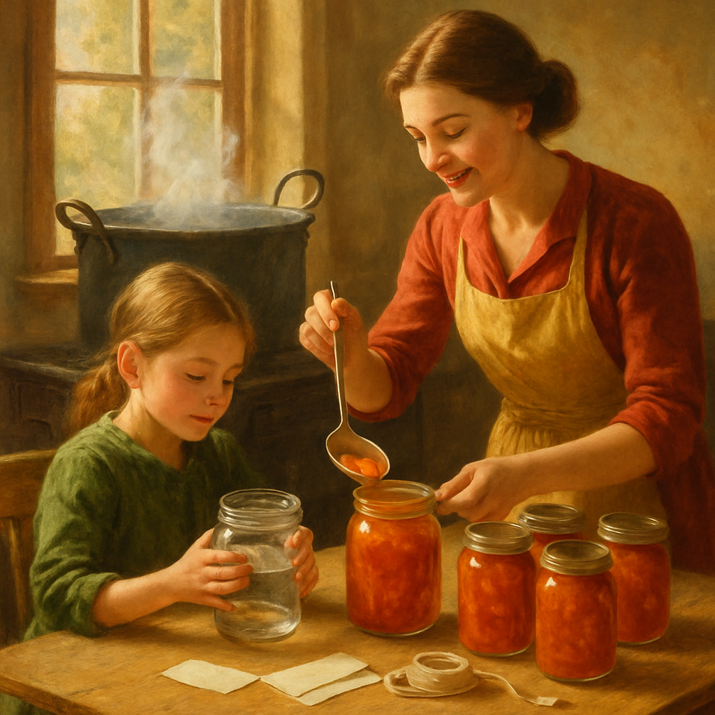 Garden Harvest Jar Preserves DIY paint by numbers