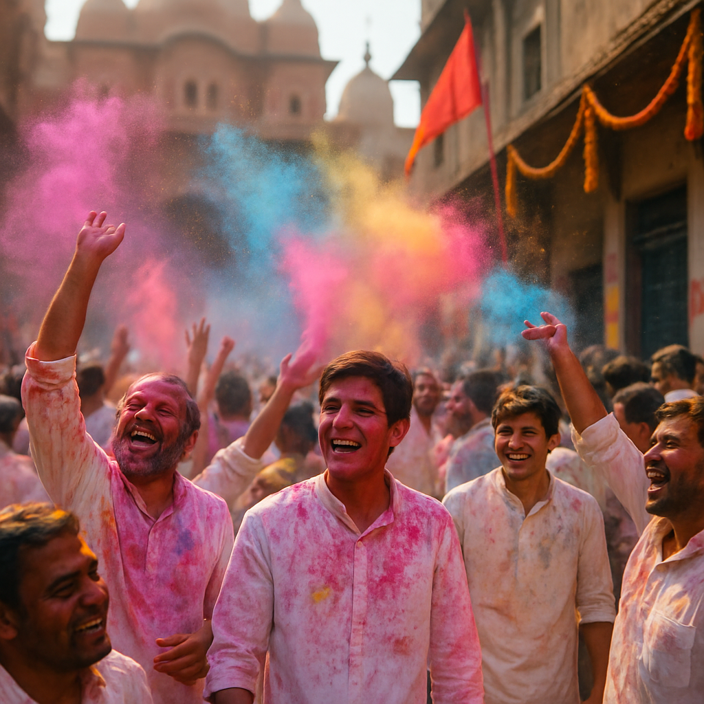 Holi Powder Carnival Mathura painting number kit