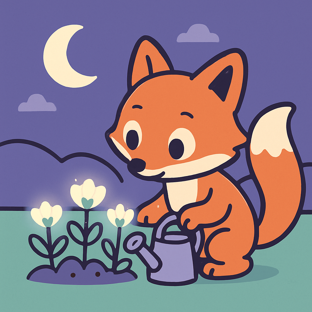Moon Garden Fox DIY paint by numbers