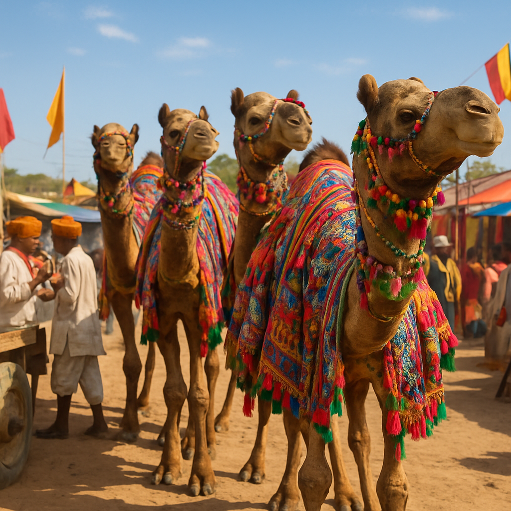 Pushkar Camel Fair Camel Market paint by color