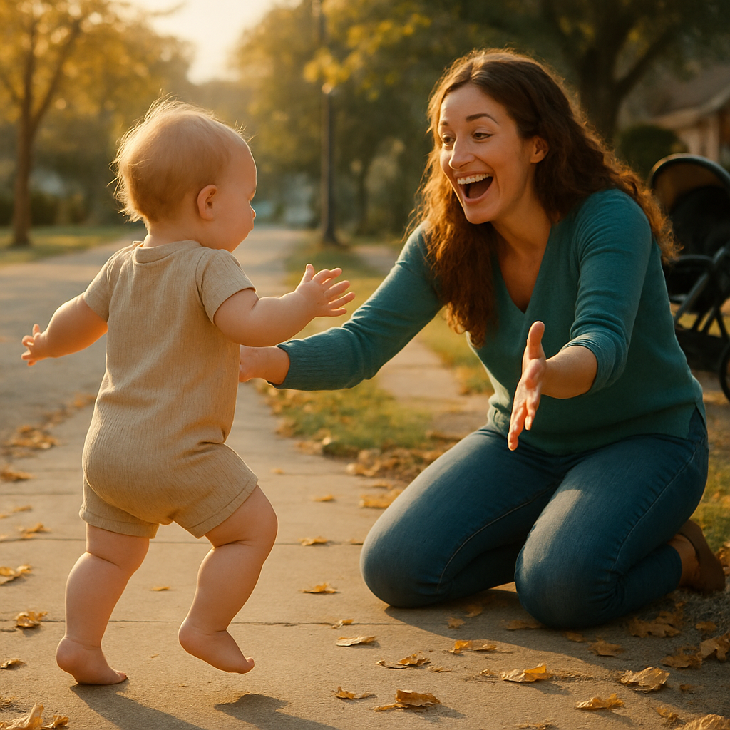 First Steps On Sunlit Pavement paint by number