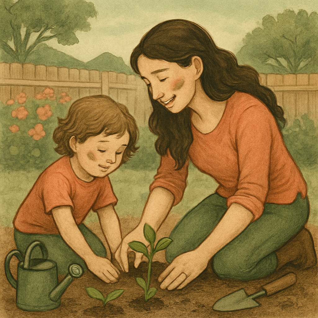 Quiet Garden Planting Session Painting by numbers kit
