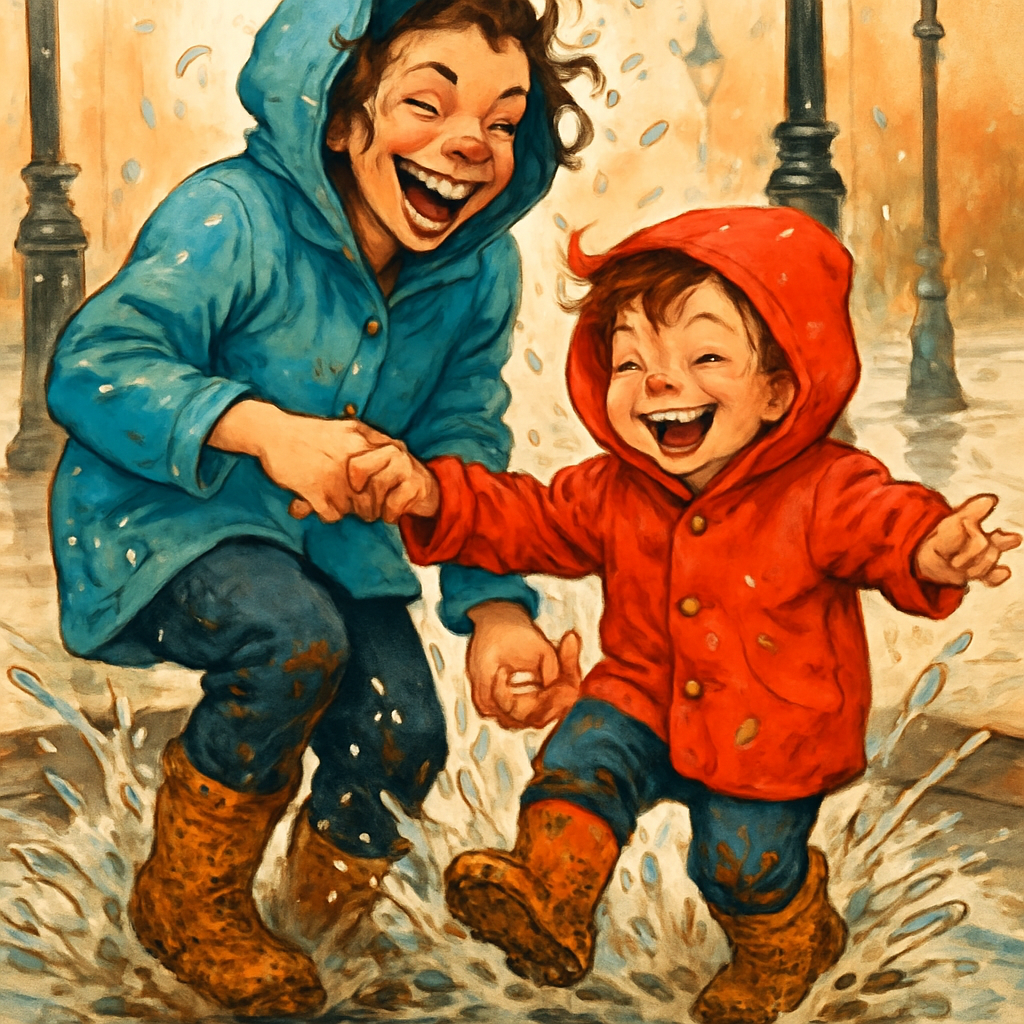 Puddle Jumping Joy paint by color