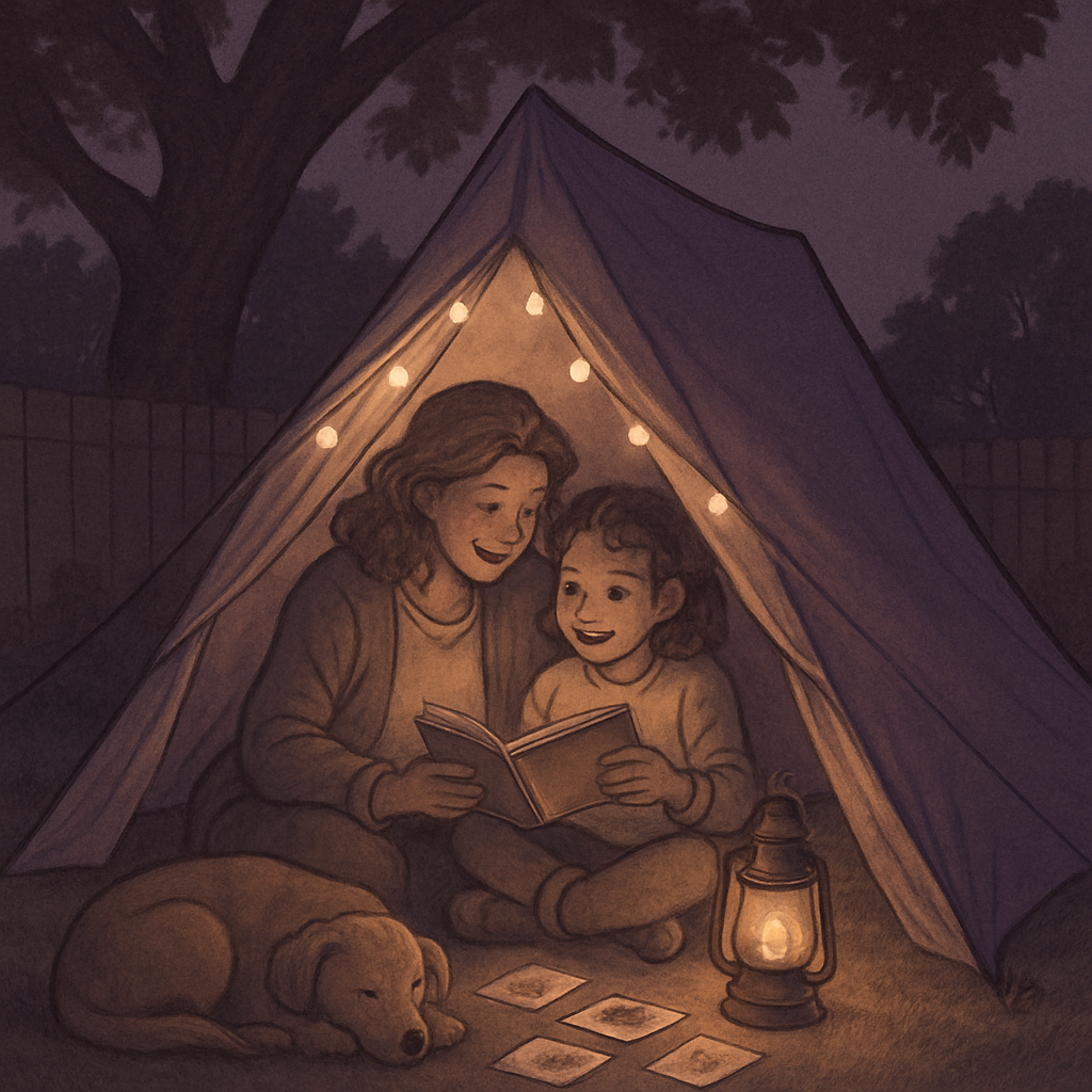 Backyard Camping Story Circle paint by number