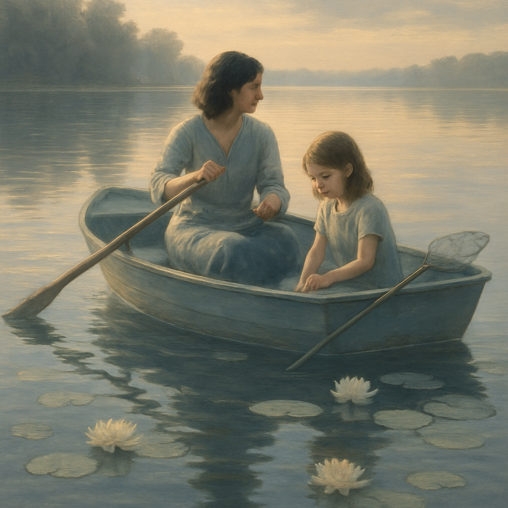 Floatboat Afternoon On The Lake paint by numbers