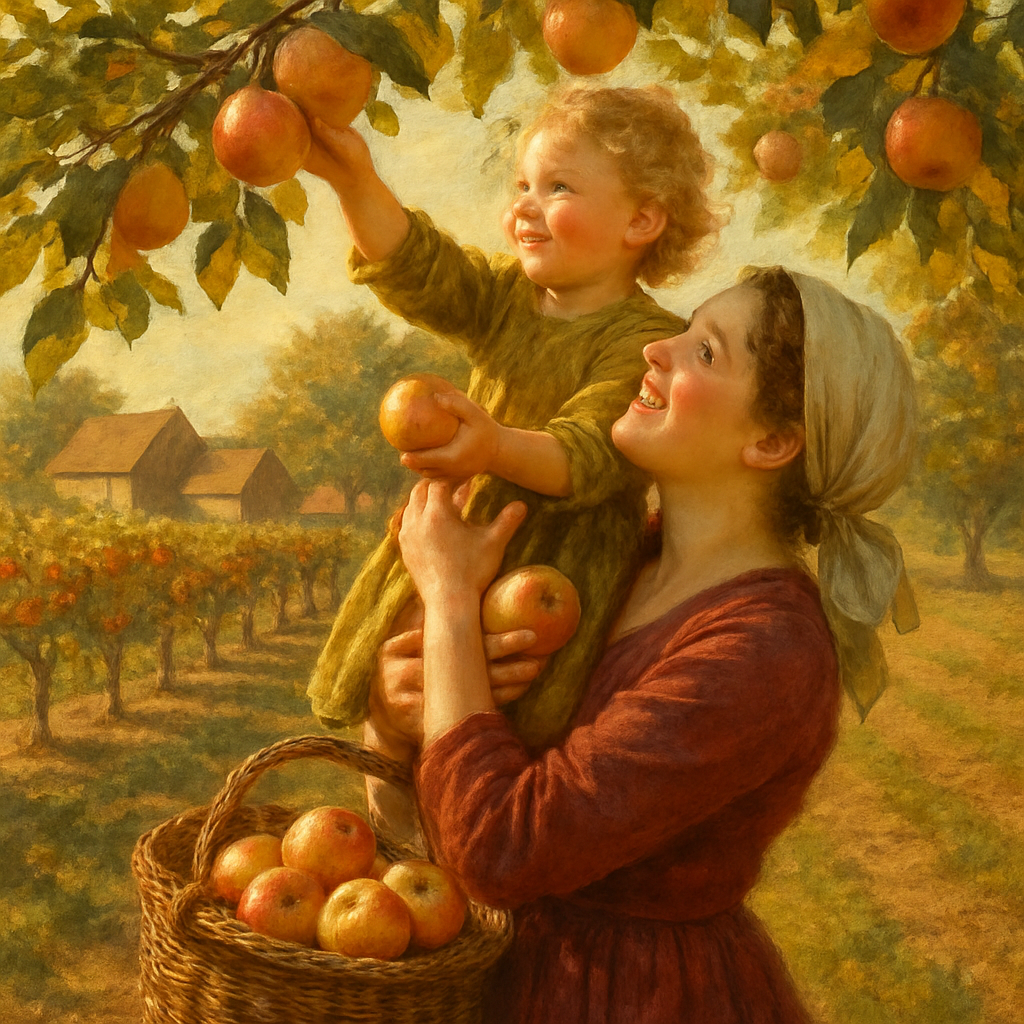 Harvest Apple Picking Duo painting number kit