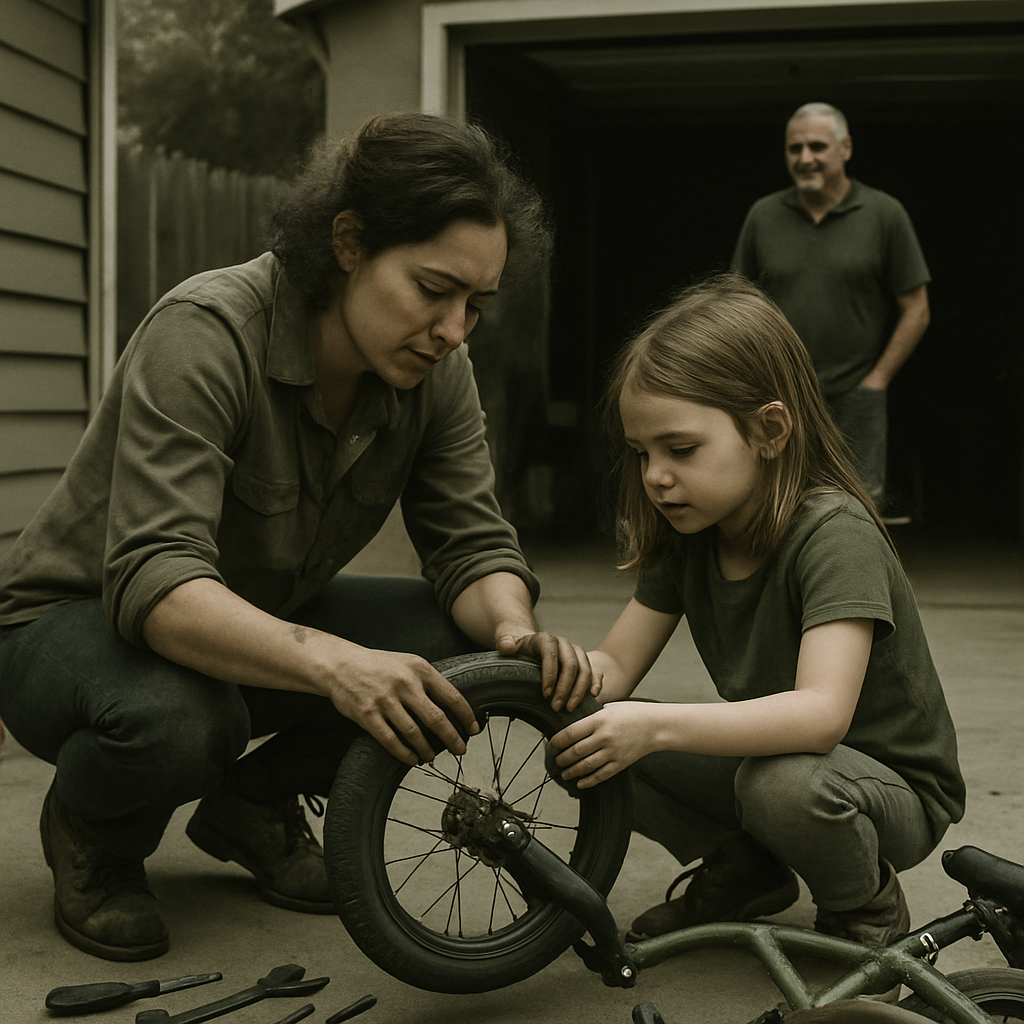 Bike Repair Between Generations paint by number