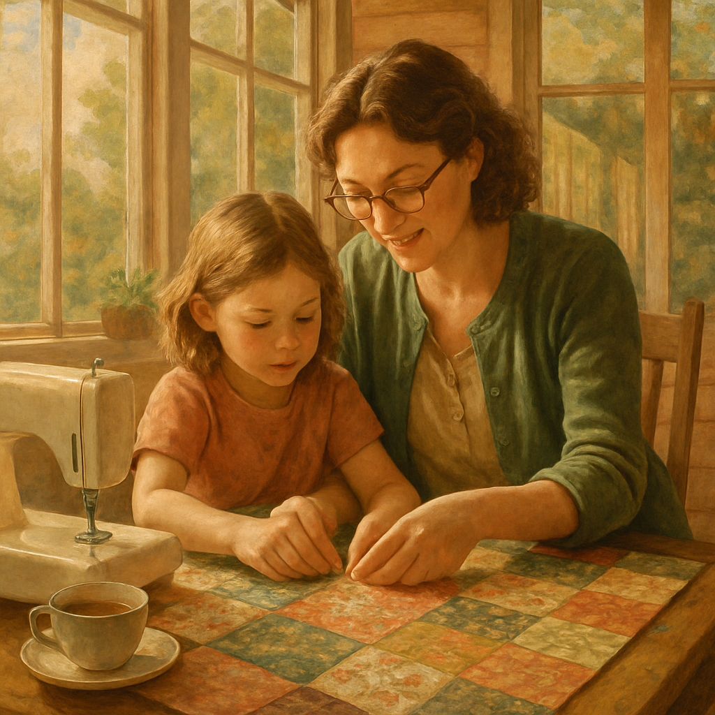 Sunroom Quilt Sewing Afternoon paint by numbers