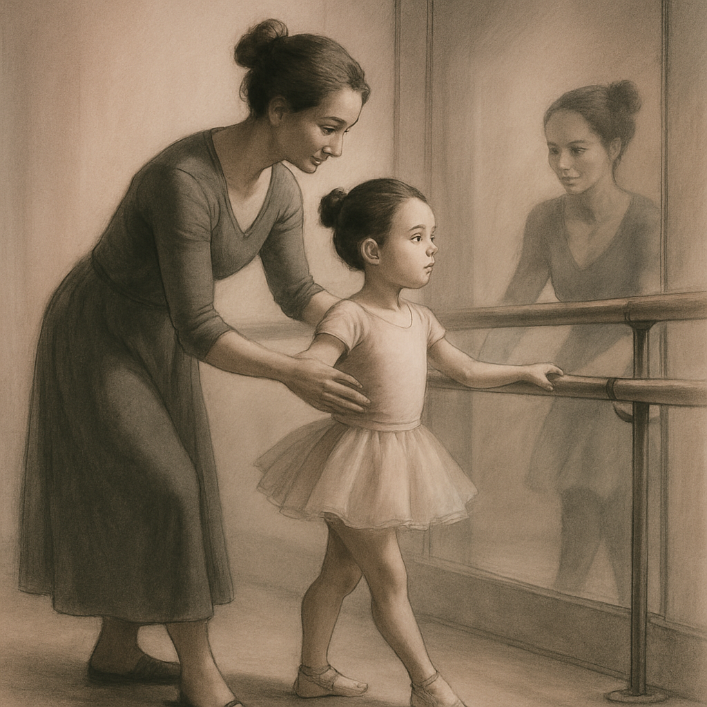Ballet Class Mirror Support Numbered painting kits