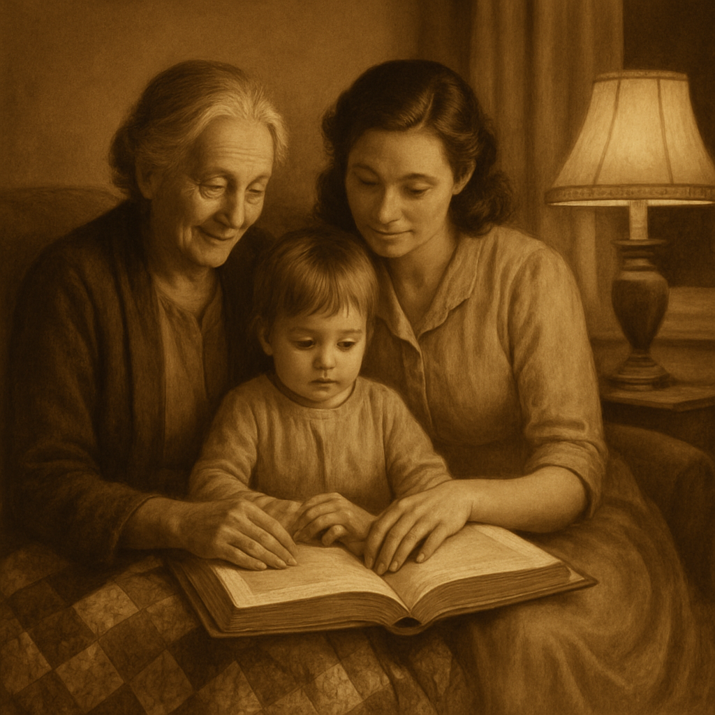 Grandmother Passing A Story Paint by numbers art