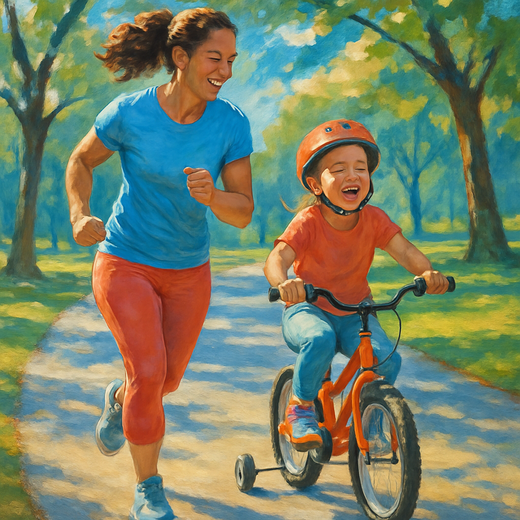 Bike Ride Training Wheels Support Paint by numbers art