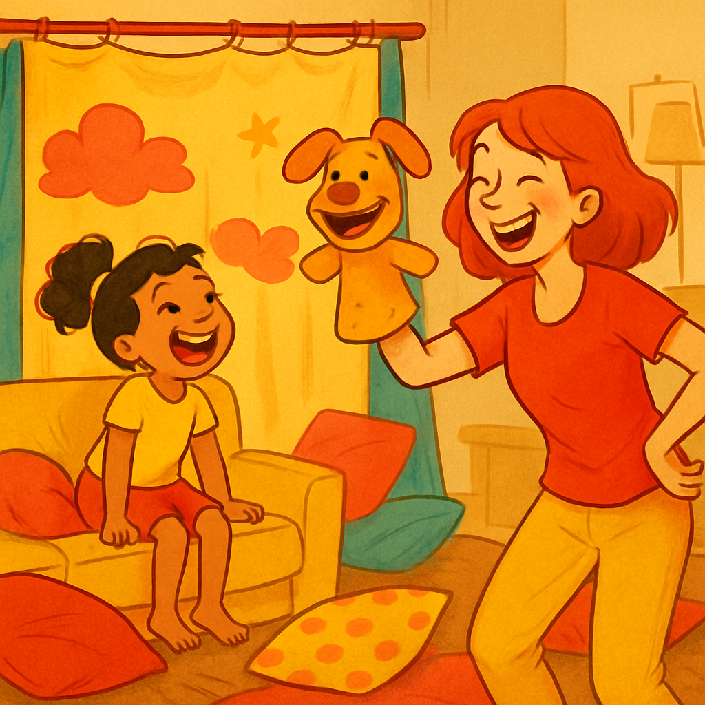 Puppet Theater Living Room Show painting number kit