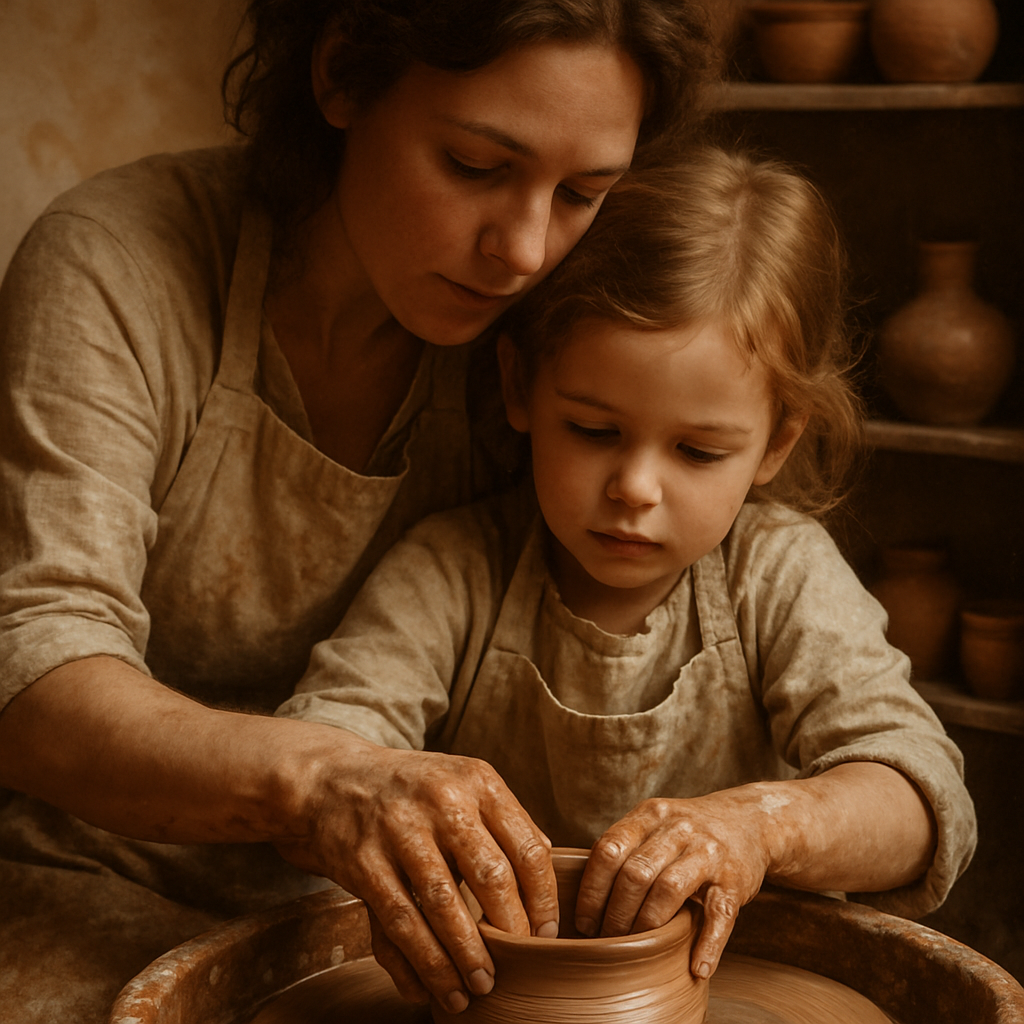 Pottery Wheel Collaboration Number painting