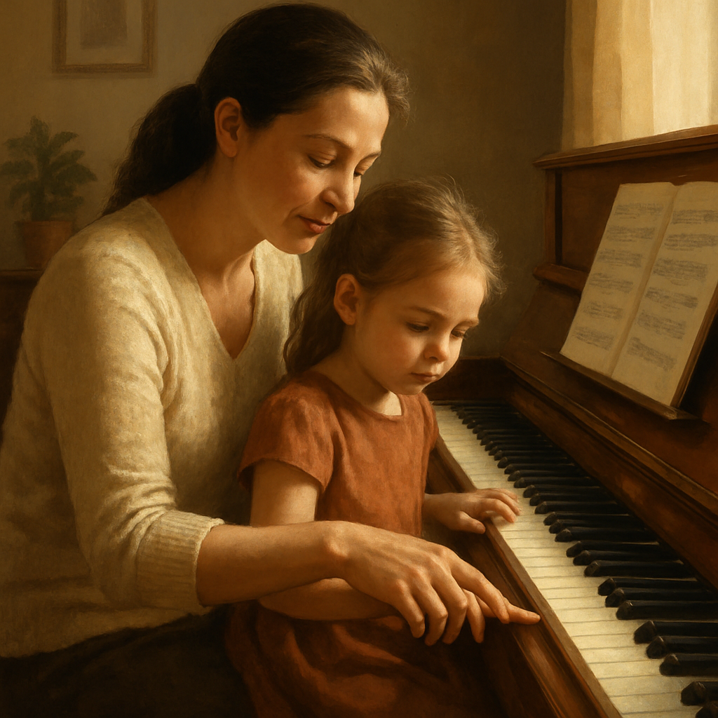 Piano Lesson Gentle Guidance painting number kit