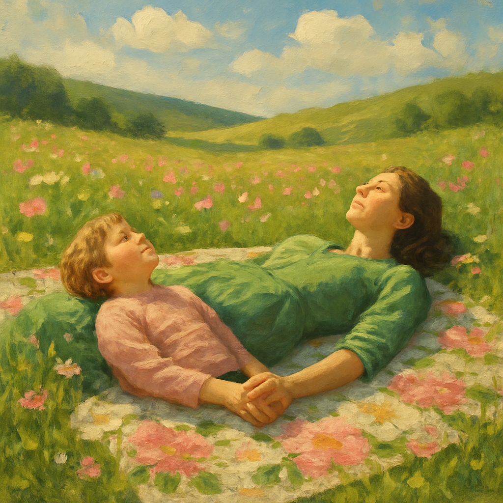 Picnic Blanket Wildflower Embrace paint by numbers