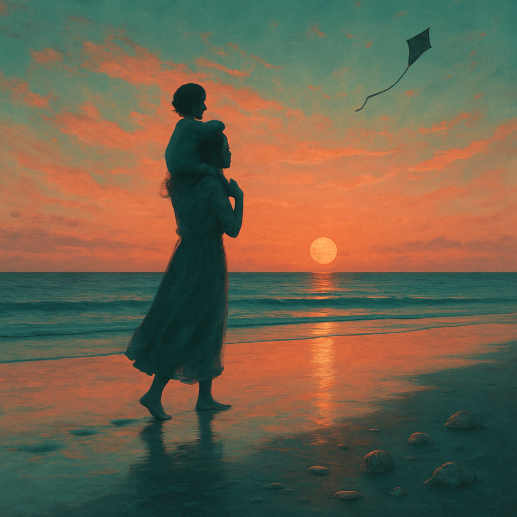 Sunset Seaside Walk DIY paint by numbers