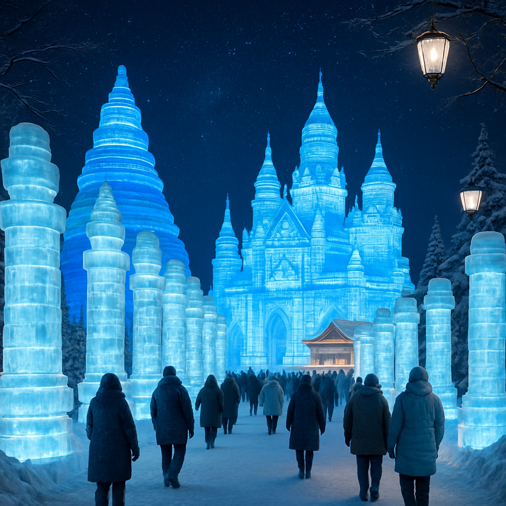 Harbin Ice And Snow Festival Night Paint by numbers kits
