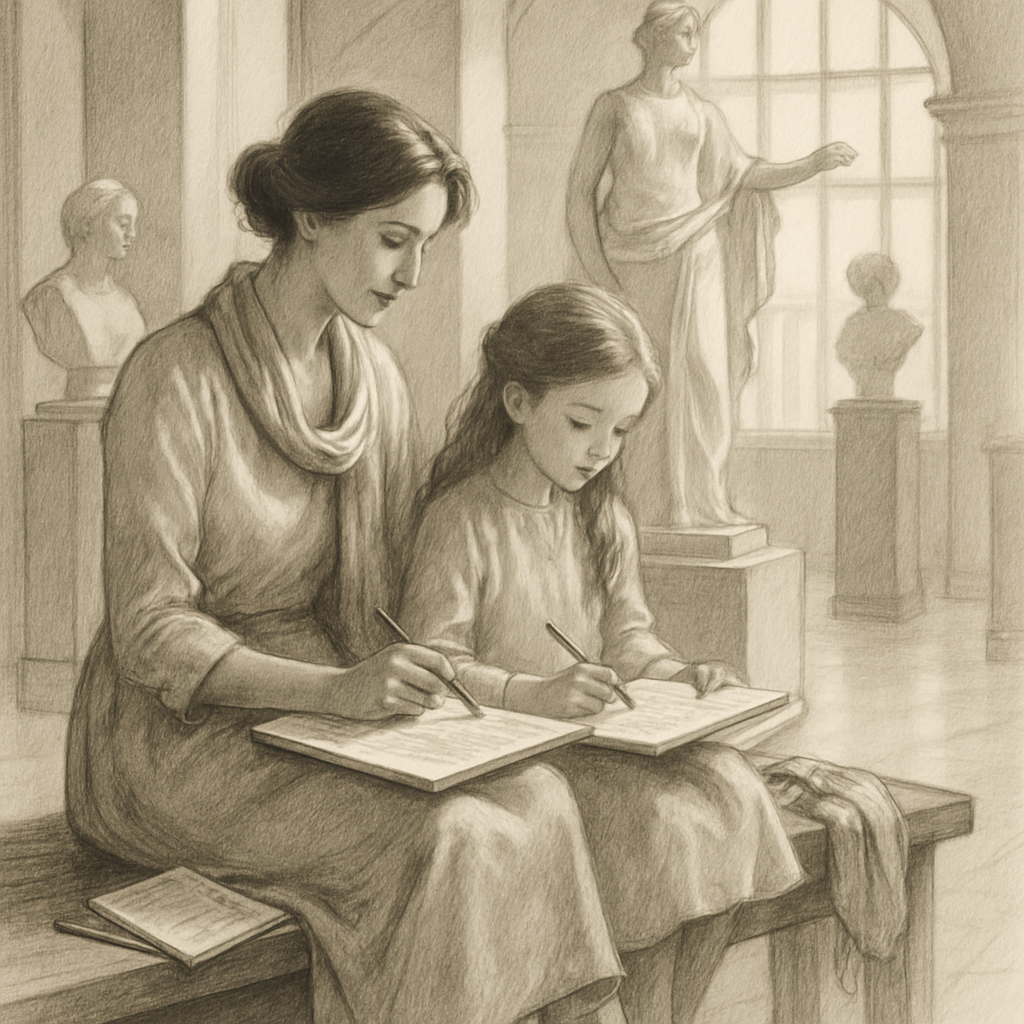 Sketching At The Museum painting number kit