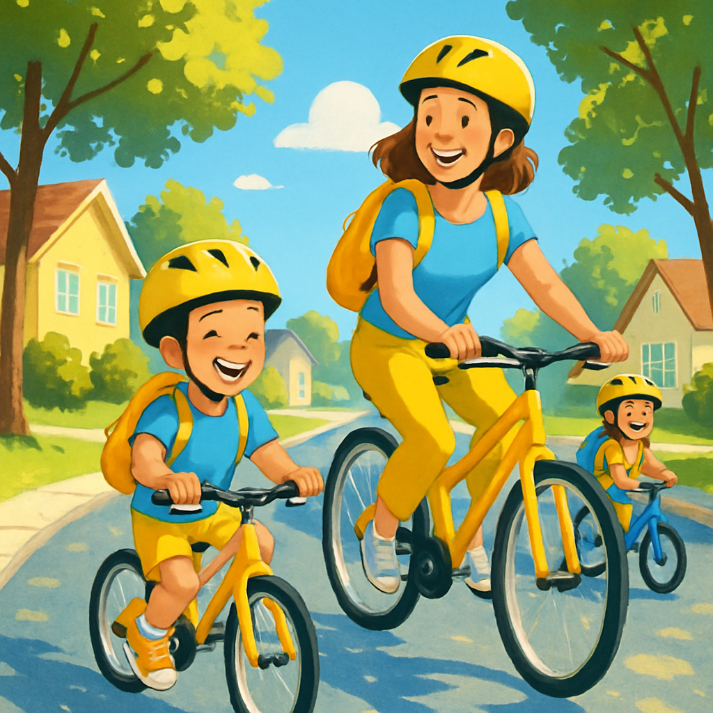 Morning Bike Train paint by color