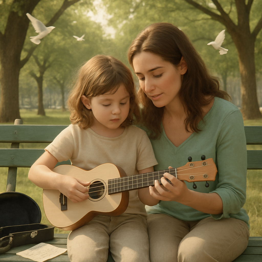 Park Bench Music Moment Number painting