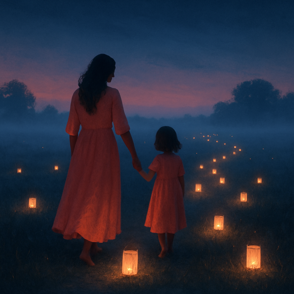 Field Of Lanterns Walk painting number kit