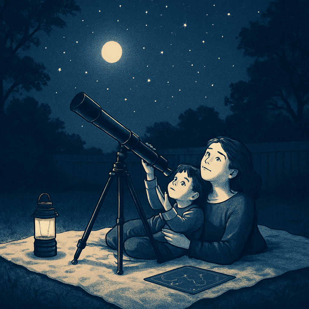 Backyard Stargazing Blanket painting number kit