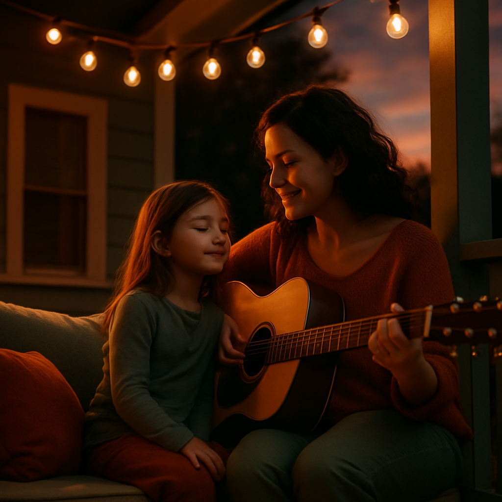 Sunset Guitar Serenade DIY paint by numbers