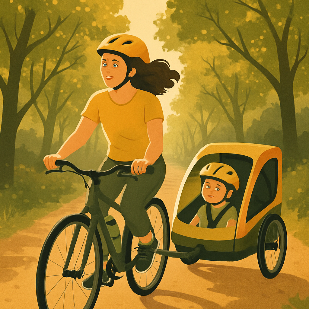 Bike Trailer Afternoon Ride DIY paint by numbers