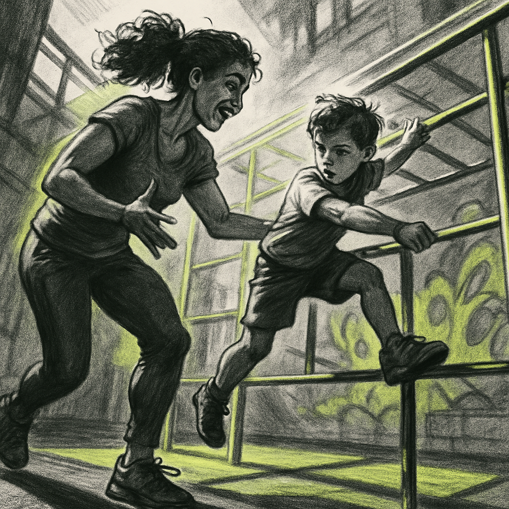 Parkour Playground Exploration Numbered painting kits