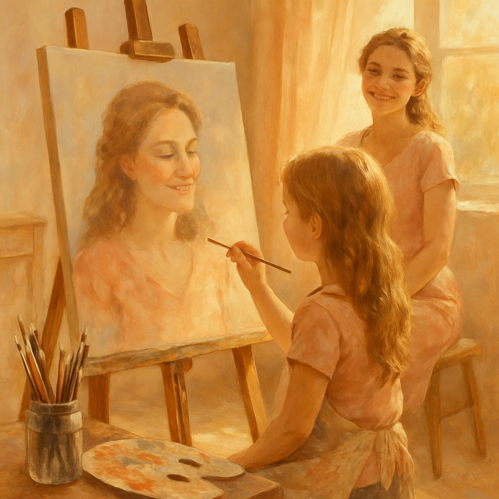 Sunrise Portrait Painting painting number kit