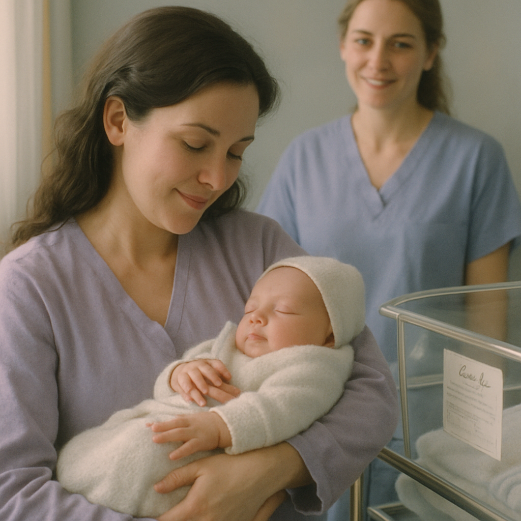Quiet Hospital Holding Number painting