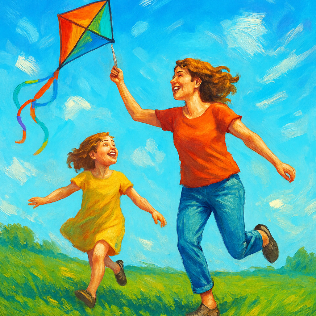 Springtime Kite Flying paint by number