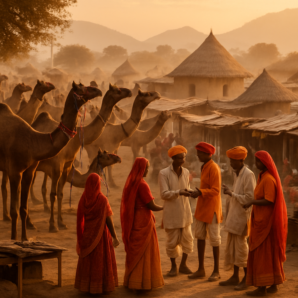 Pushkar Camel Fair At Dawn Paint by numbers art