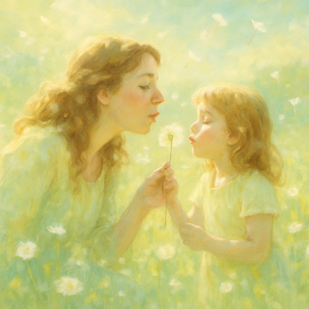 Blowing Dandelion Wishes DIY paint by numbers